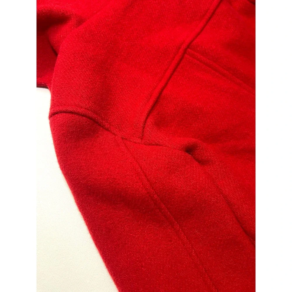 GAP Kids Red Wool Blend Hooded Duffle Coat Toggle Jacket Size S 6-7 GK98